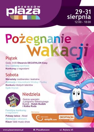 Pożegnanie wakacji 2014 w Plaza Rzeszów