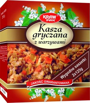 Kasza gryczana z warzywami firmy Krawpak. Fot. Krawpak