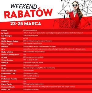 Weekend Rabatów w Galerii Rzeszów - 23 marca - 25 marca 2018