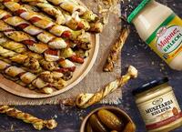 Przepis na zapiekane roladki z kabanosem, og&oacute;rkiem i sosem 